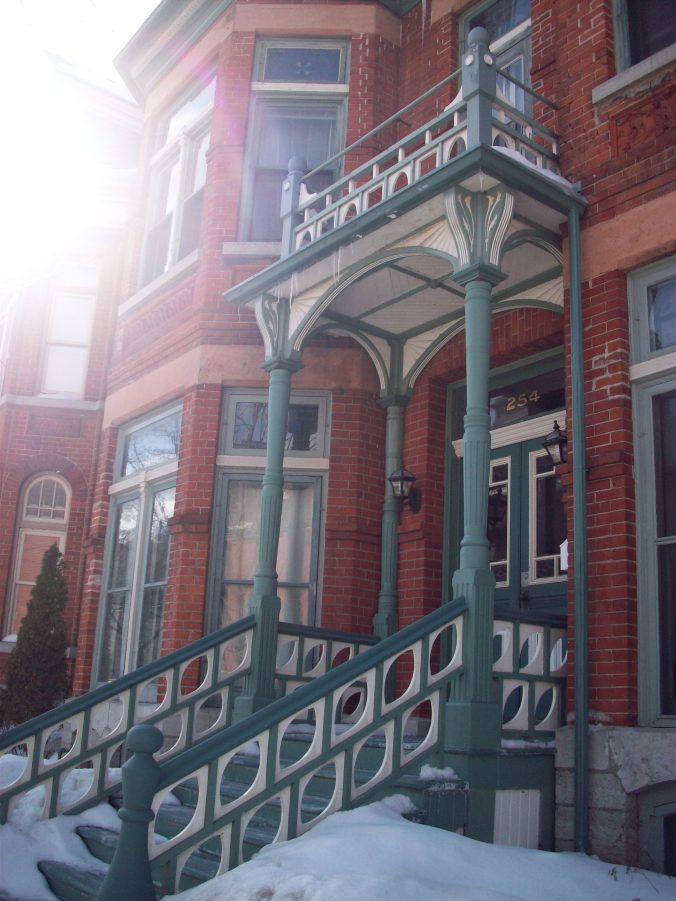 Porch at 254 King Street East. (my photo)